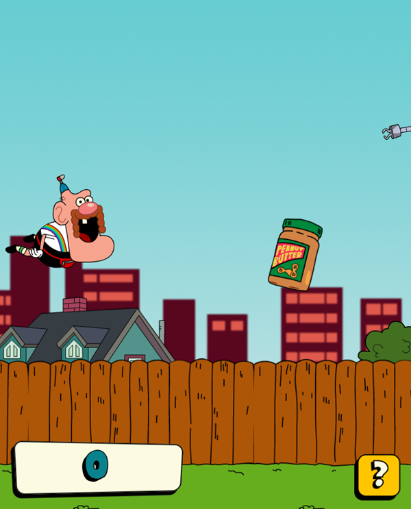 Uncle Grandpa Peanut Butter Flutter Game Start Screenshot.