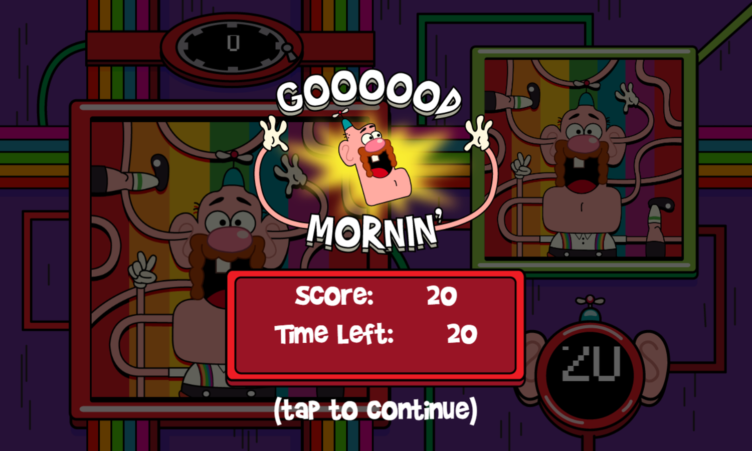 Uncle Grandpa Psychedelic Puzzles Game Level Complete Screenshot.