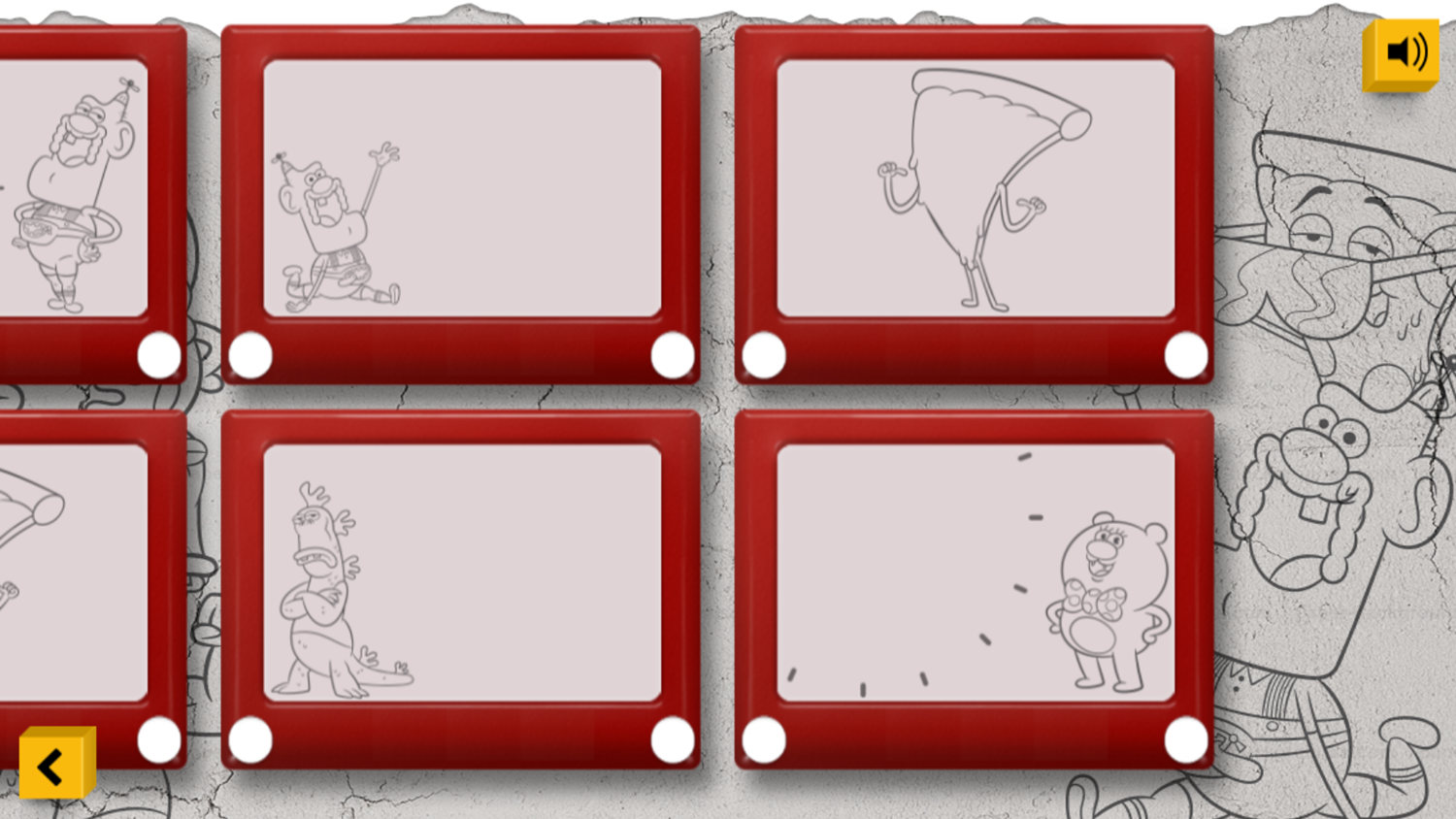 Uncle Grandpa Storyboard Game Select Scene Screenshot.