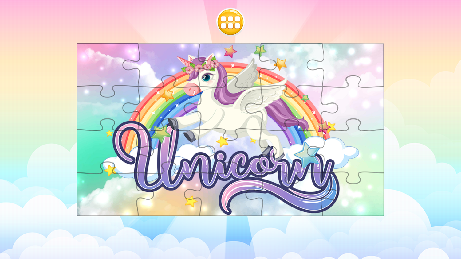 Unicorn Puzzle Game Finish Puzzle Screenshot.