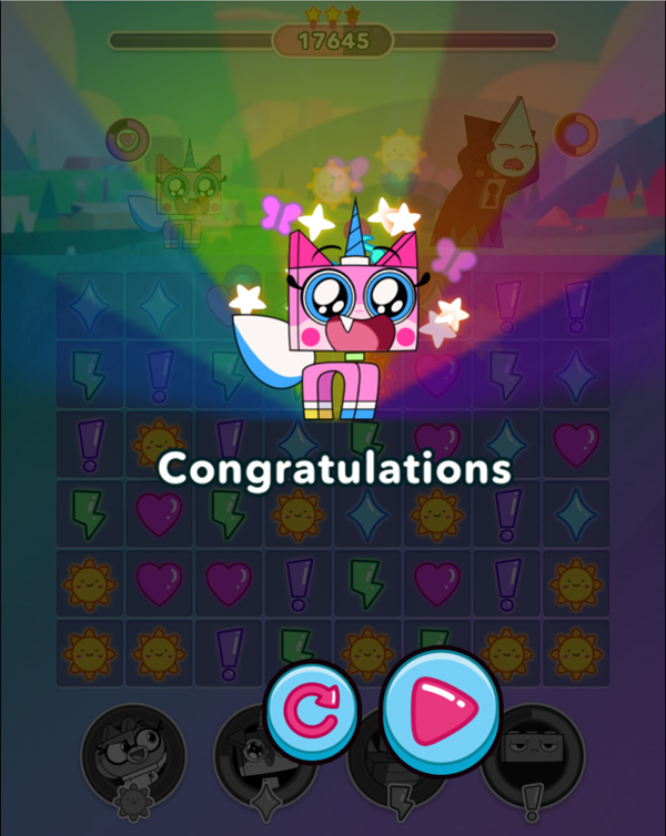 UniKitty Rainbow Rage Game End Screenshot.