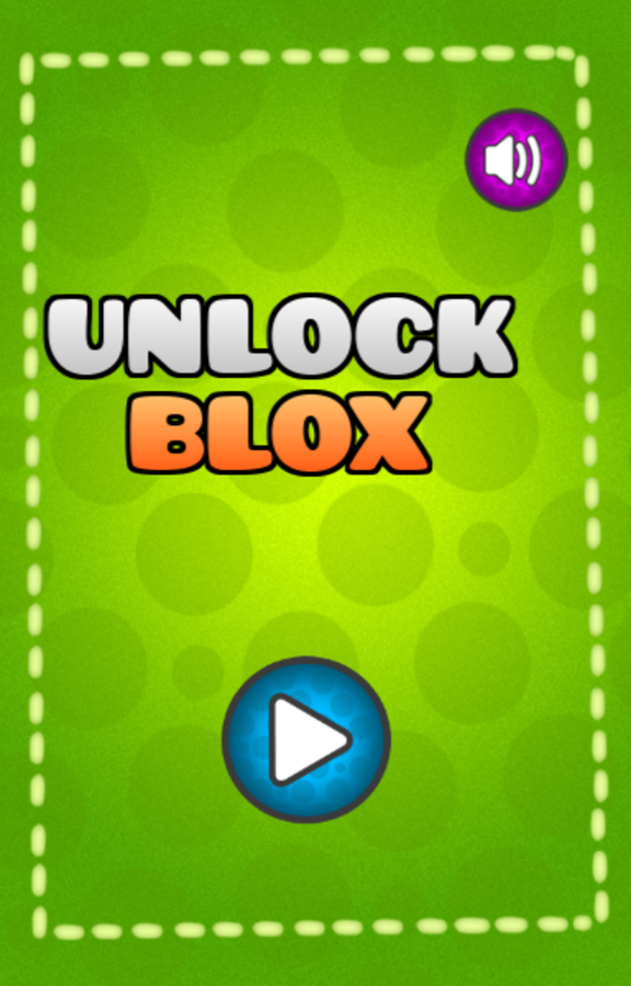 Unlock Blox Game Welcome Screen Screenshot.