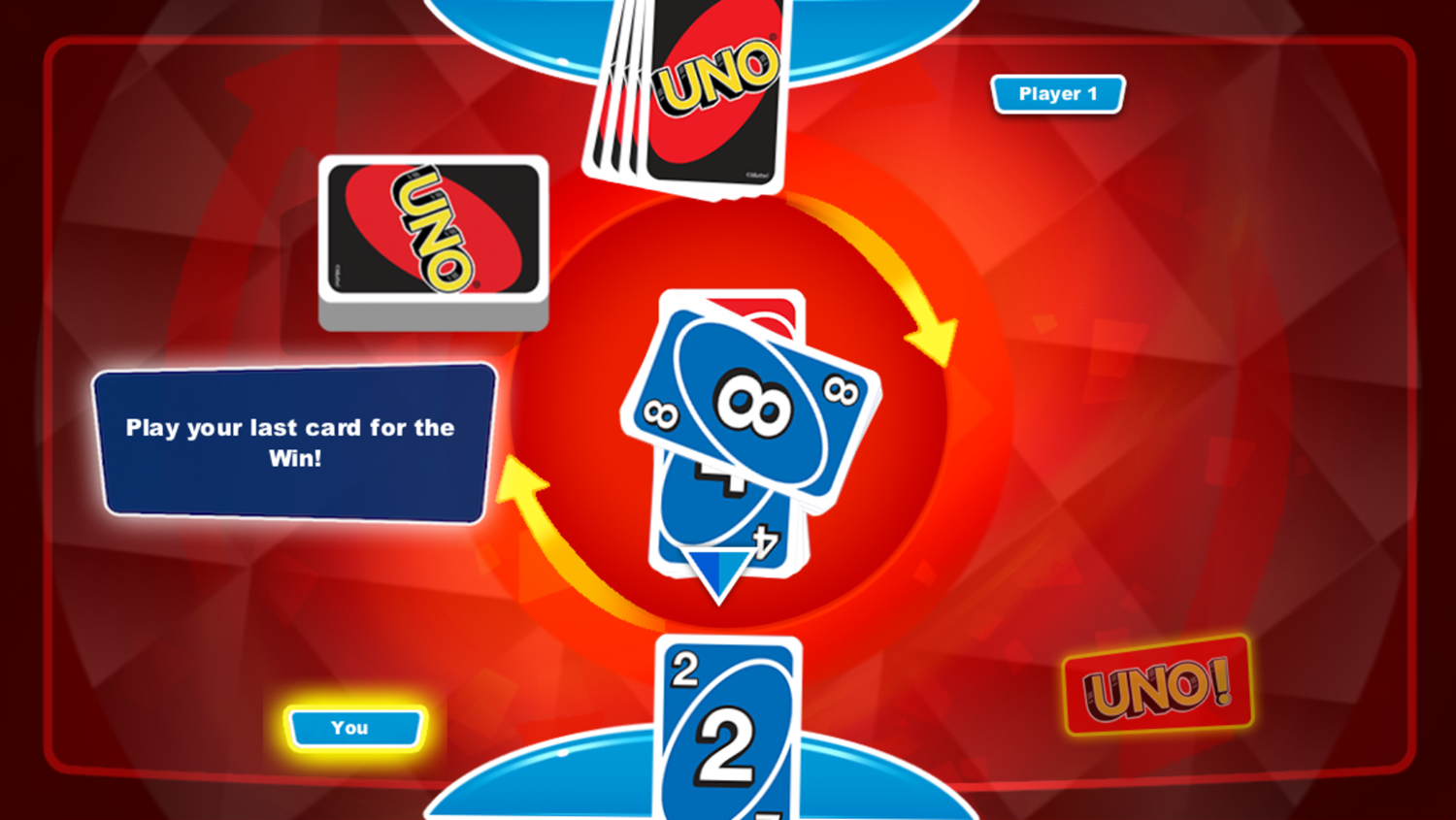 Uno Game Play Last Card Screenshot.