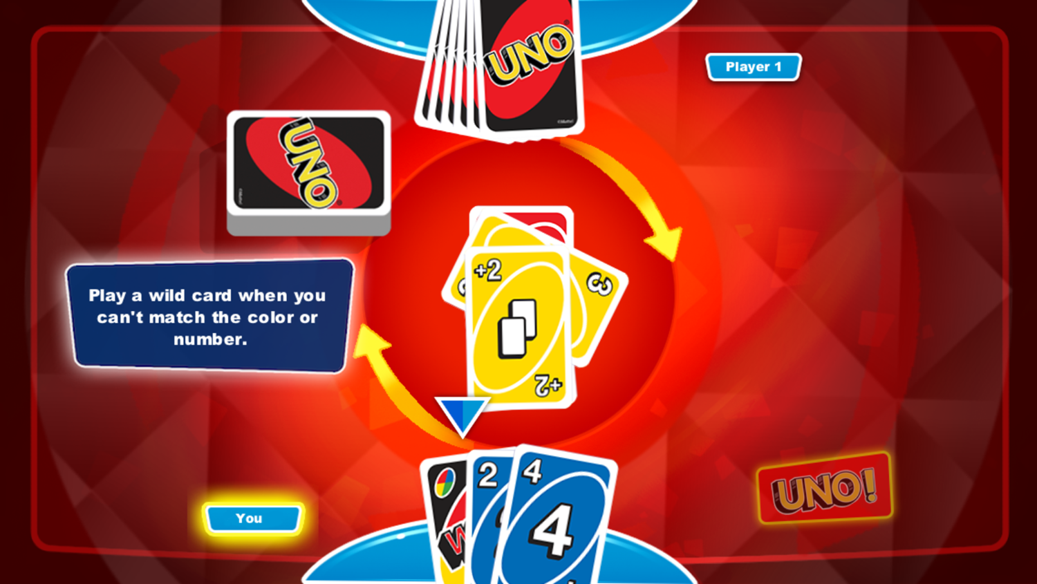 Uno Game Play Wild Card Screenshot.