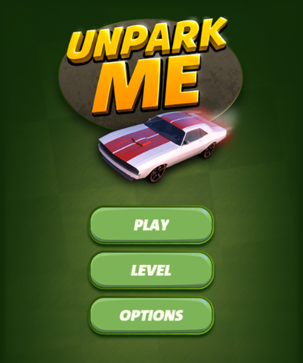 Unpark Me Game Welcome Screen Screenshot.