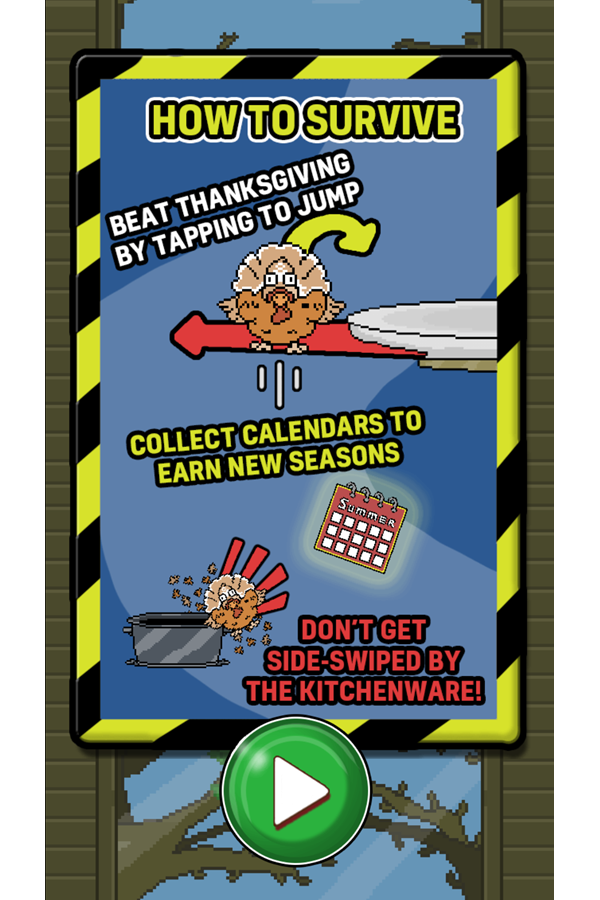 Untitled Turkey Game Welcome Screen Screenshot.