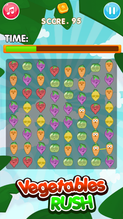 Vegetables Rush Game Level Play Screenshot.