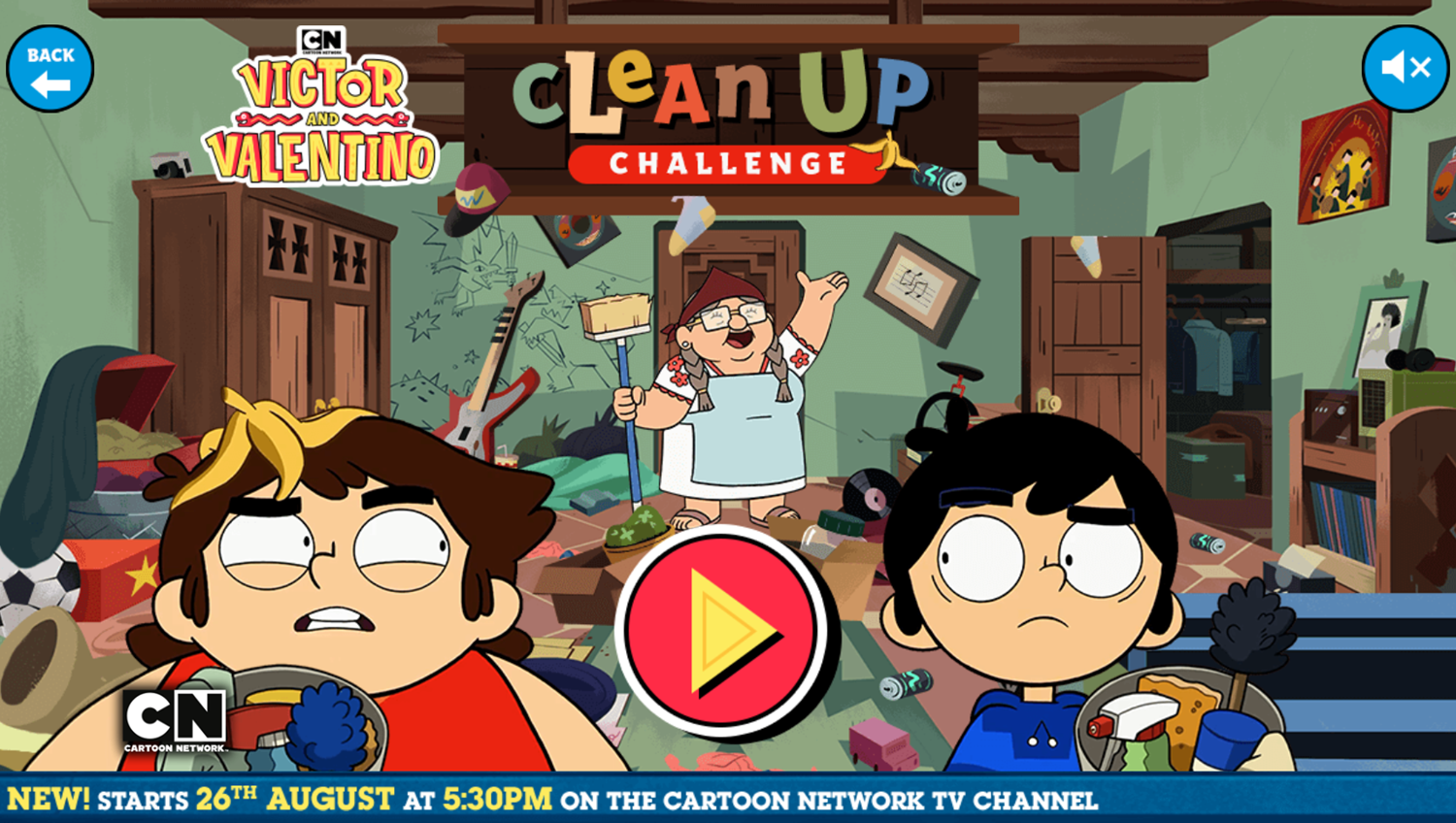 Victor and Valentino Mission to Monte Macabre Case Game Clean Up Challenge Screenshot.