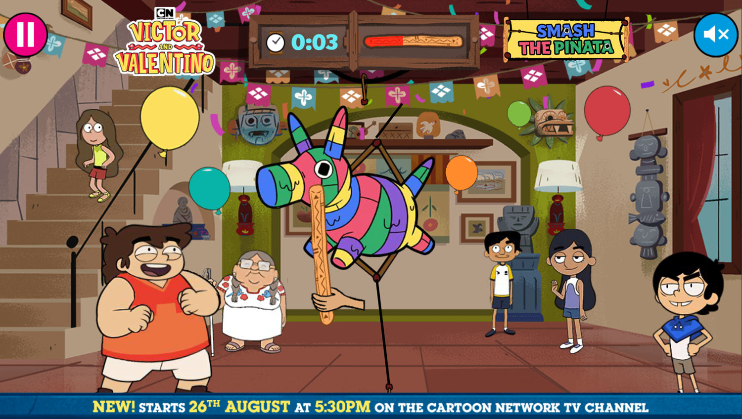 Victor and Valentino Mission to Monte Macabre Case Game Smash The Pinata Gameplay Screenshot.