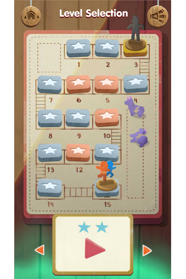 Victor and Valentino Stretched Chase Game Level Select Screen Screenshot.