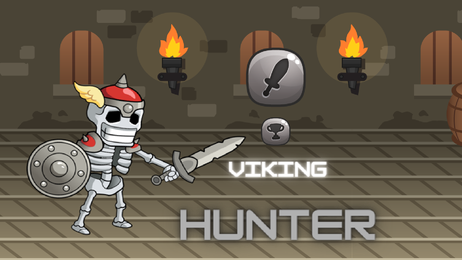 Viking Hunter Game Welcome Screen Screenshot.