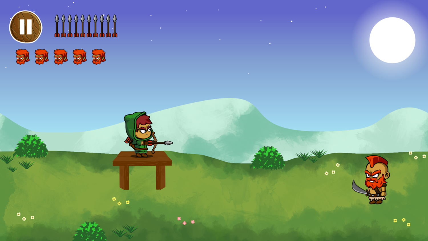 Village Defender Game Barbarians Screenshot.