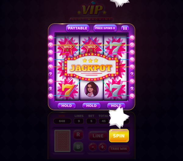 VIP Slot Machine Game Jackpot Screenshot.