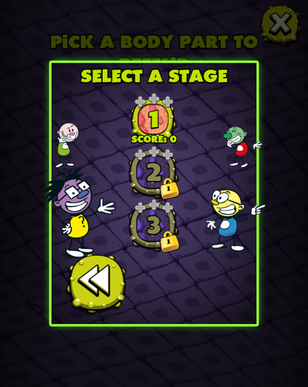 Virus Attack Game Select Stage Screenshot.