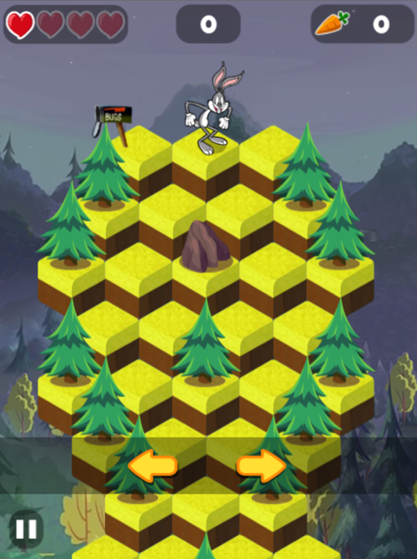Wabbit Mountain Madness Game Start Screenshot.