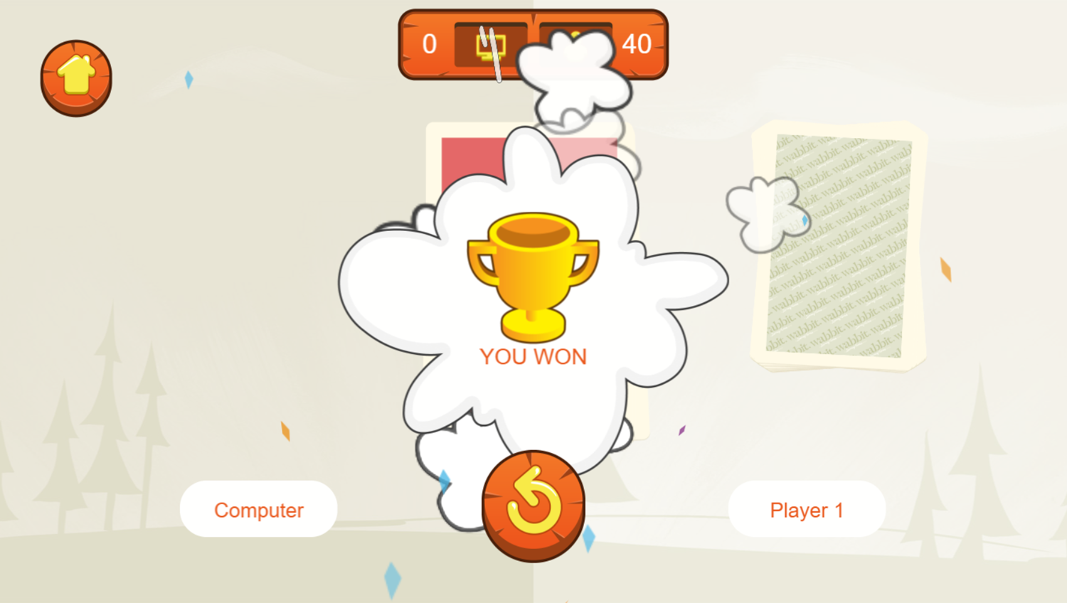 Wabbit Snap Game Win Screenshot.