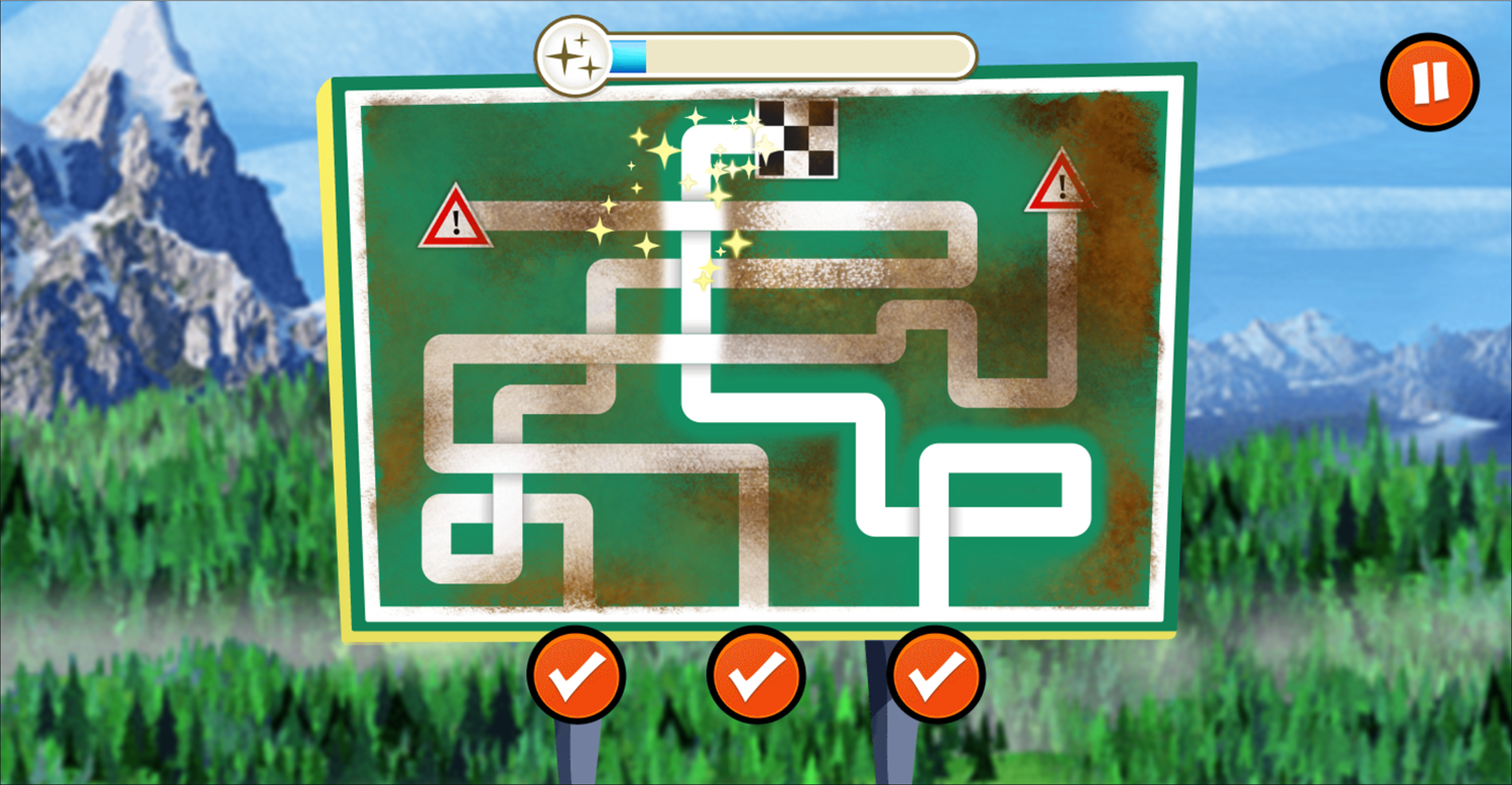 Wacky Races Road Trip Mini Game Screenshot.