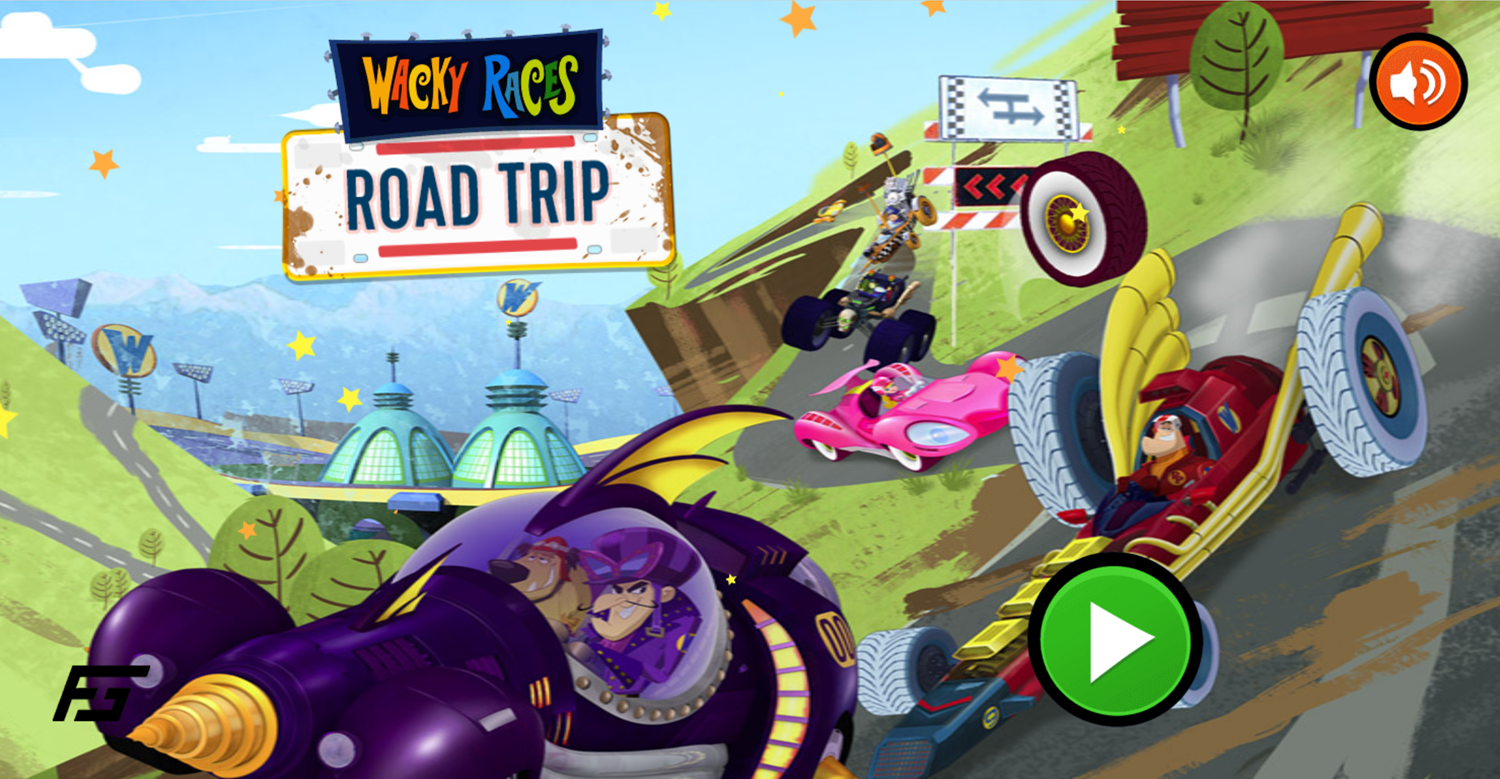 Wacky Races Road Trip Welcome Screen Screenshot.