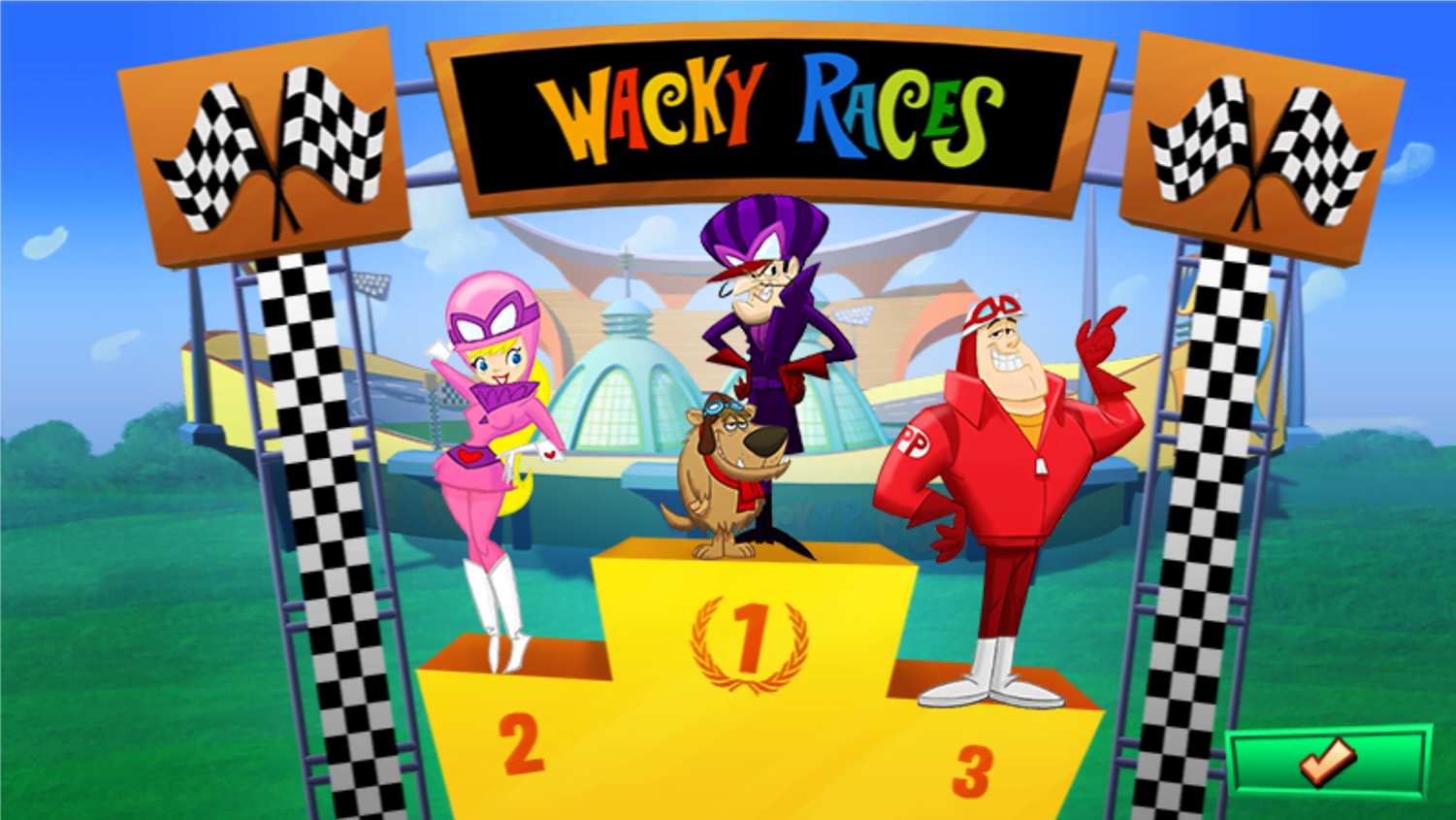 Wacky Races SlingRaces Game Won Screenshot.