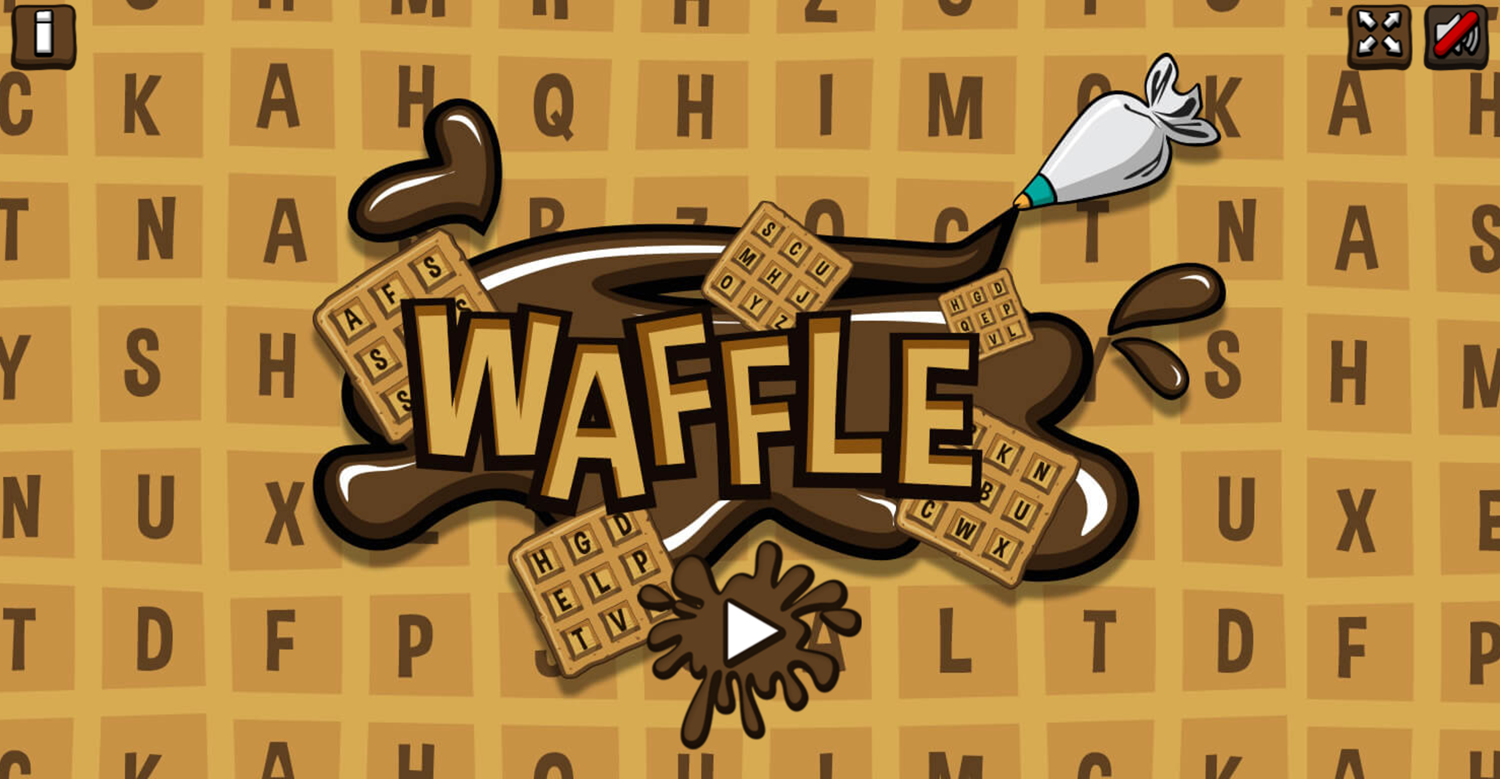 Waffle Game Welcome Screen Screenshot.