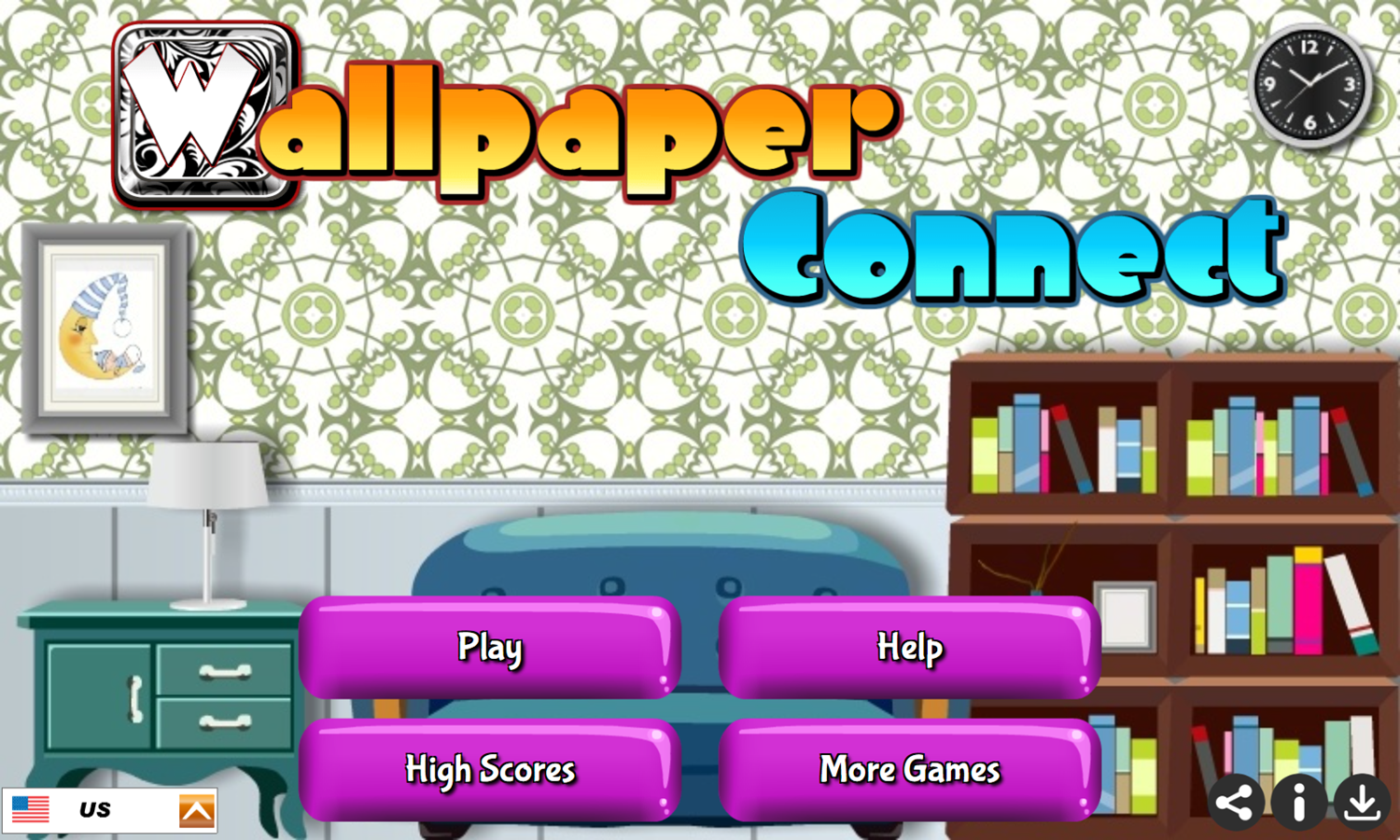 Wallpaper Connect Game Welcome Screen Screenshot.