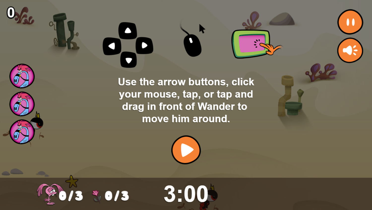 Wander Over Yonder the Helpin' Hands Game How To Play Screenshot.