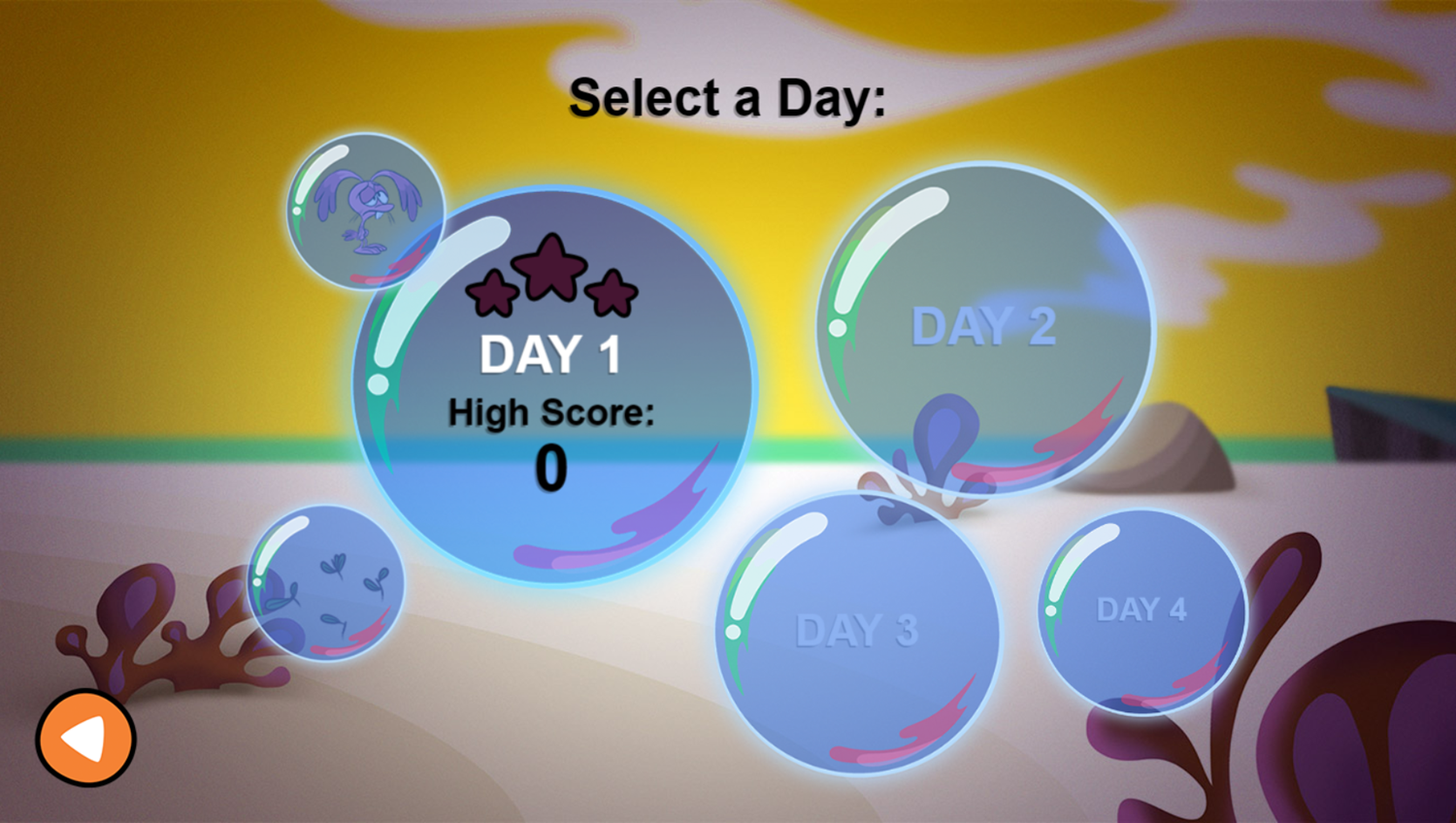 Wander Over Yonder the Helpin' Hands Game Select Day Screenshot.
