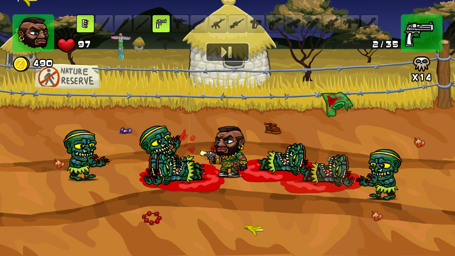 Warriors vs Evil Spirits Game Play Screenshot.