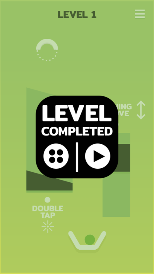 Way Down Game Level Complete Screenshot.