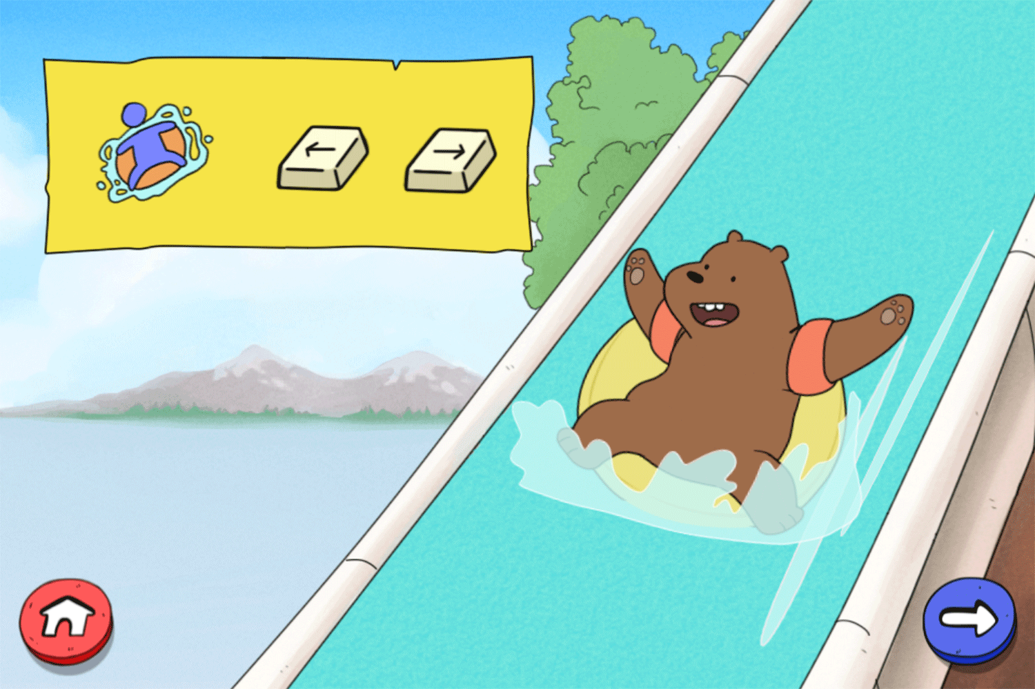 We Bare Bears Beary Rapids How To Play Screenshot.