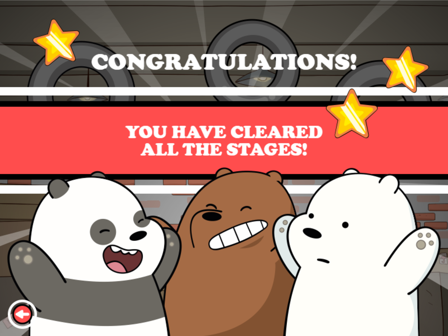 We Bare Bears Bouncy Cubs Game Won Screenshot.