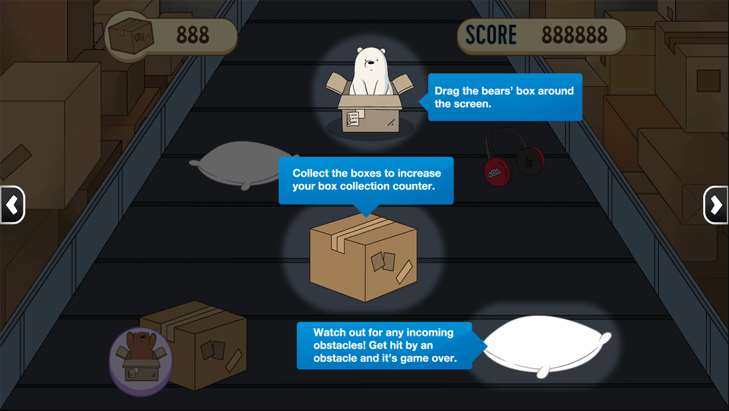 We Bare Bears Box O Mania How To Play Screenshot.