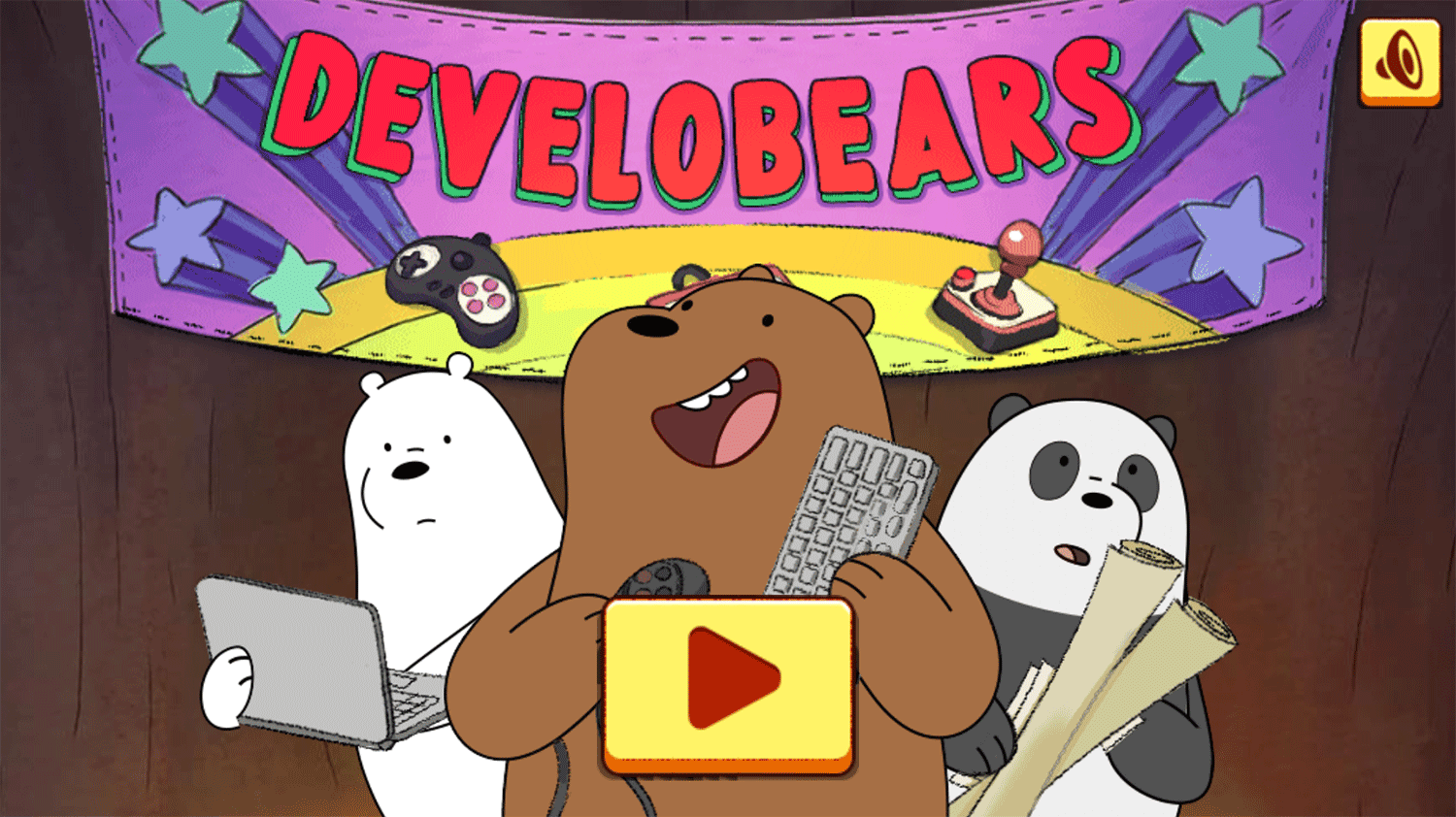 We Bare Bears Develobears Welcome Screen Screenshot.