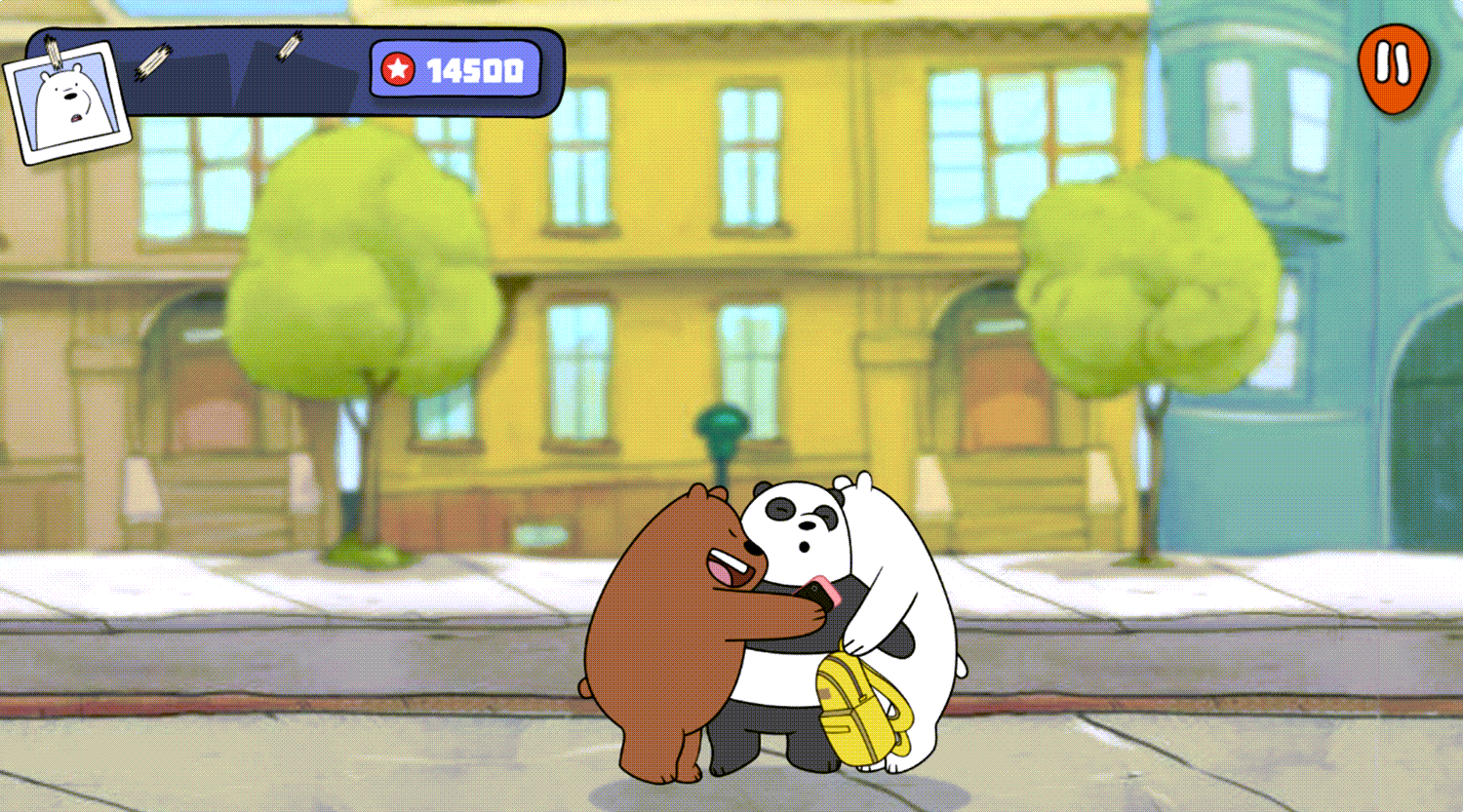 We Bare Bears Feathered Chase Game Beat Screenshot.