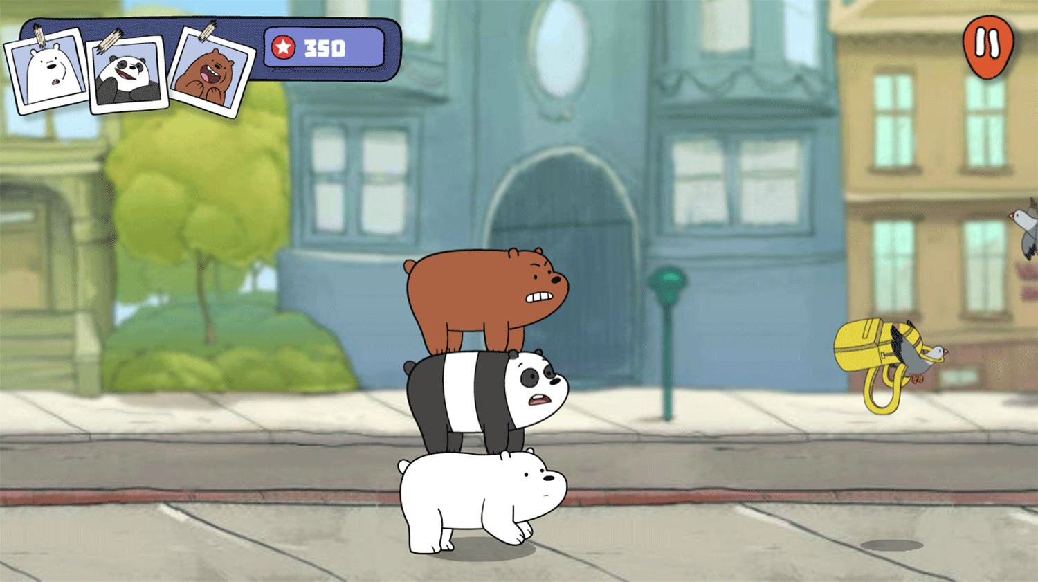 We Bare Bears Feathered Chase Game Screenshot.