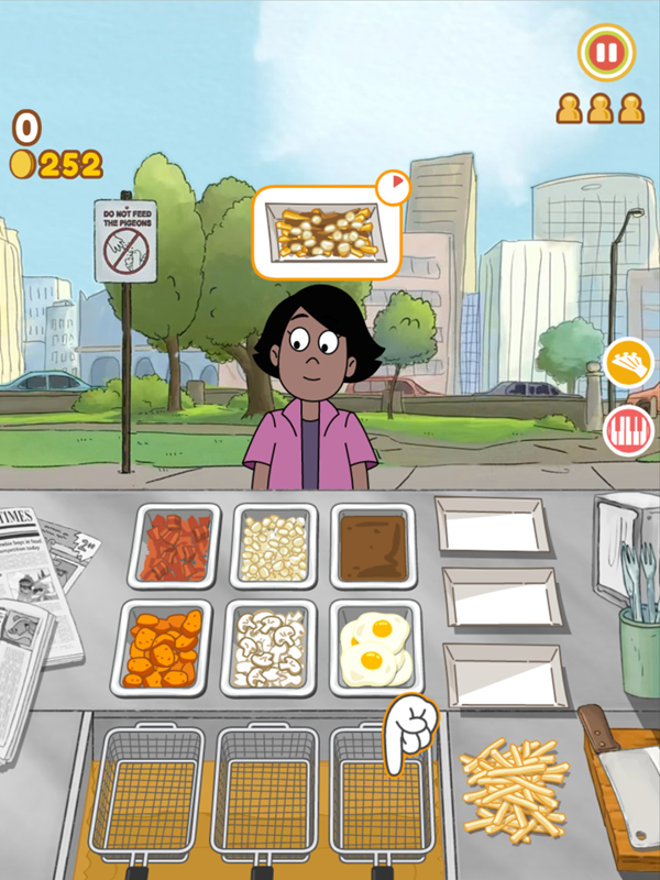 We Bare Bears French Fry Frenzy Game Screenshot.