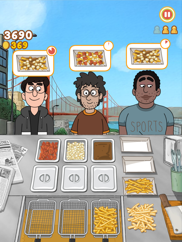 We Bare Bears French Fry Frenzy Gameplay Screenshot.