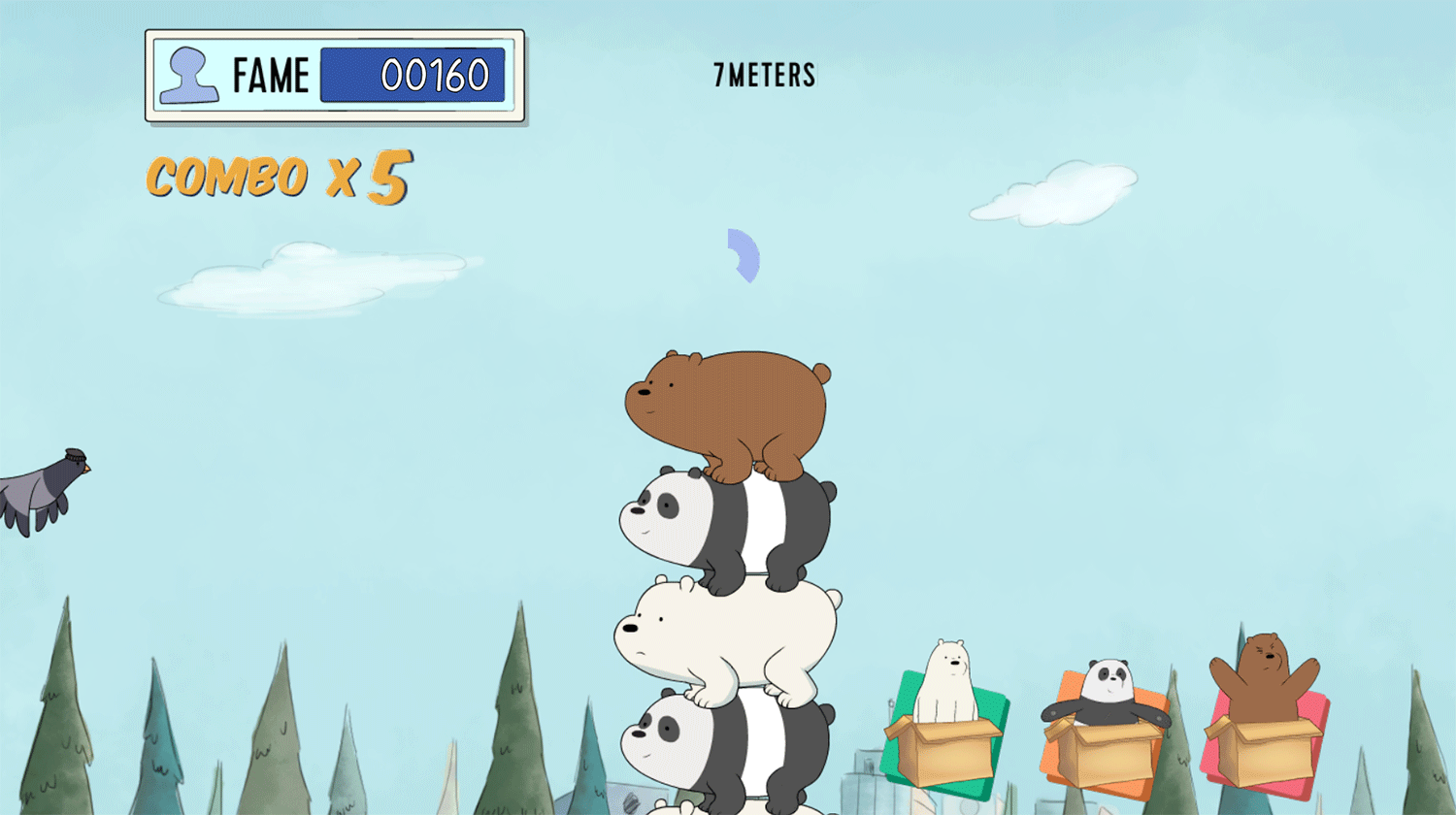 We Bare Bears Impawsible Fame Game Screenshot.