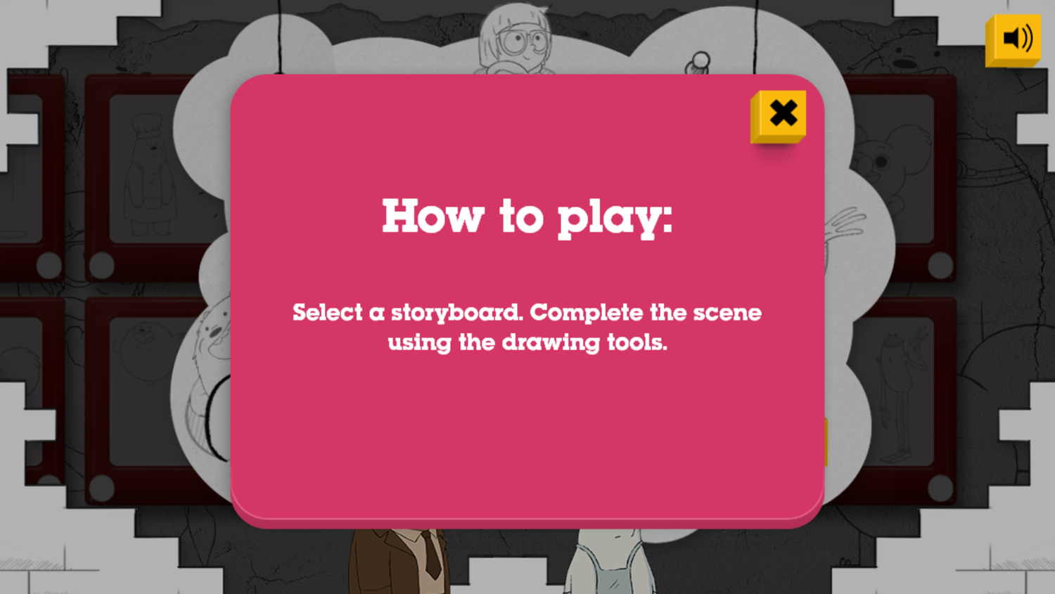 We Bare Bears Storyboard Game How To Play Screenshot.