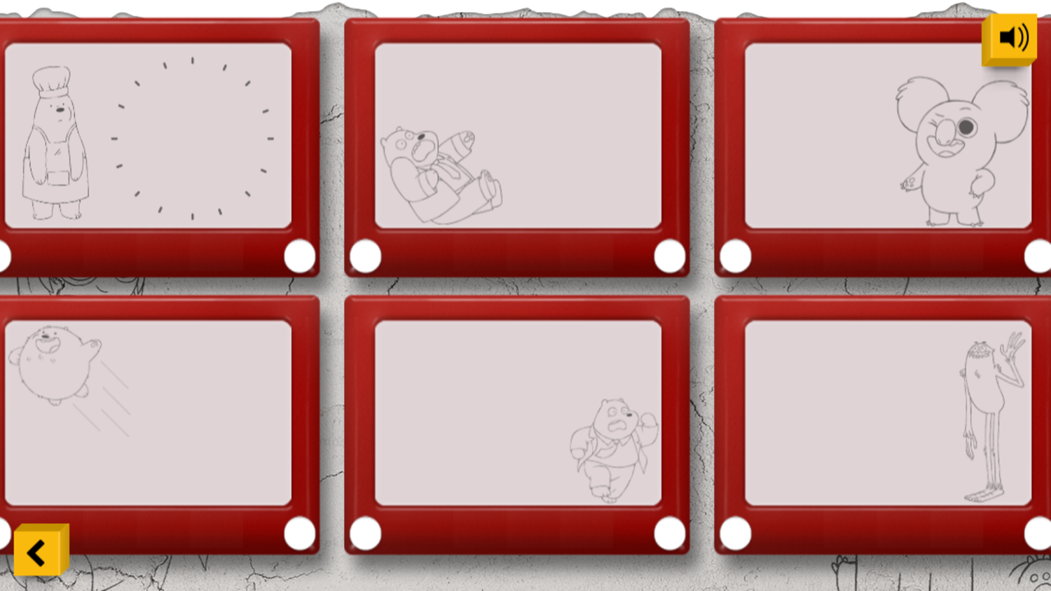 We Bare Bears Storyboard Game Select Artwork Screenshot.