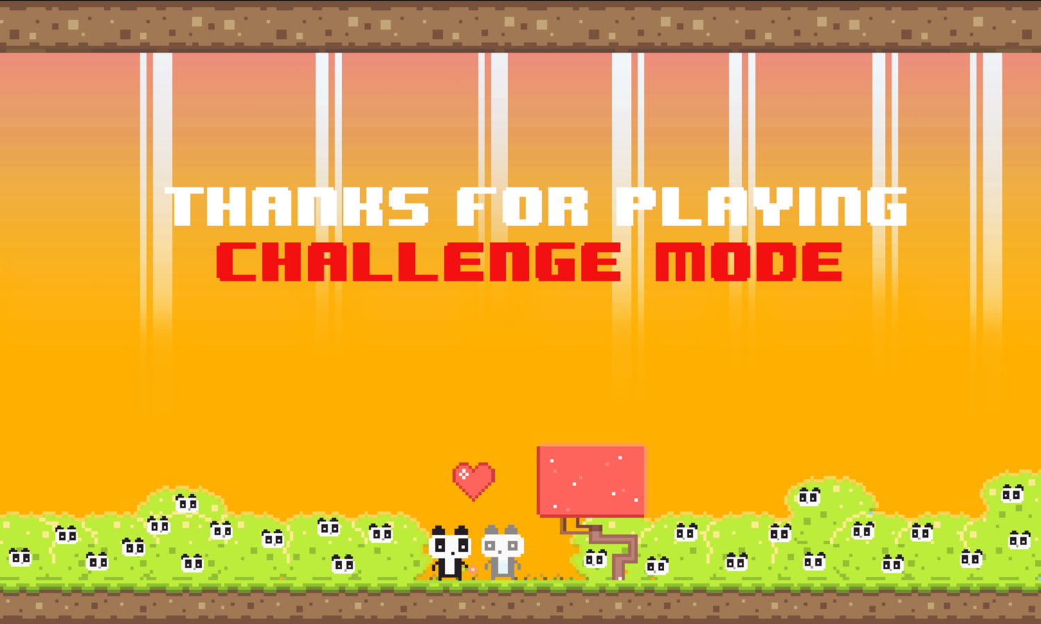 We Love Pandas Challenge mode Game Complete Screenshot.