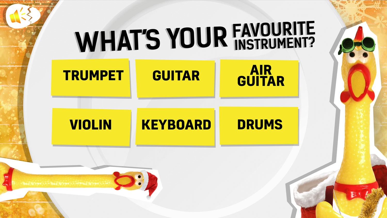 What's Your Chicken Name Game Favorite Musical Instrument Screen Screenshot.