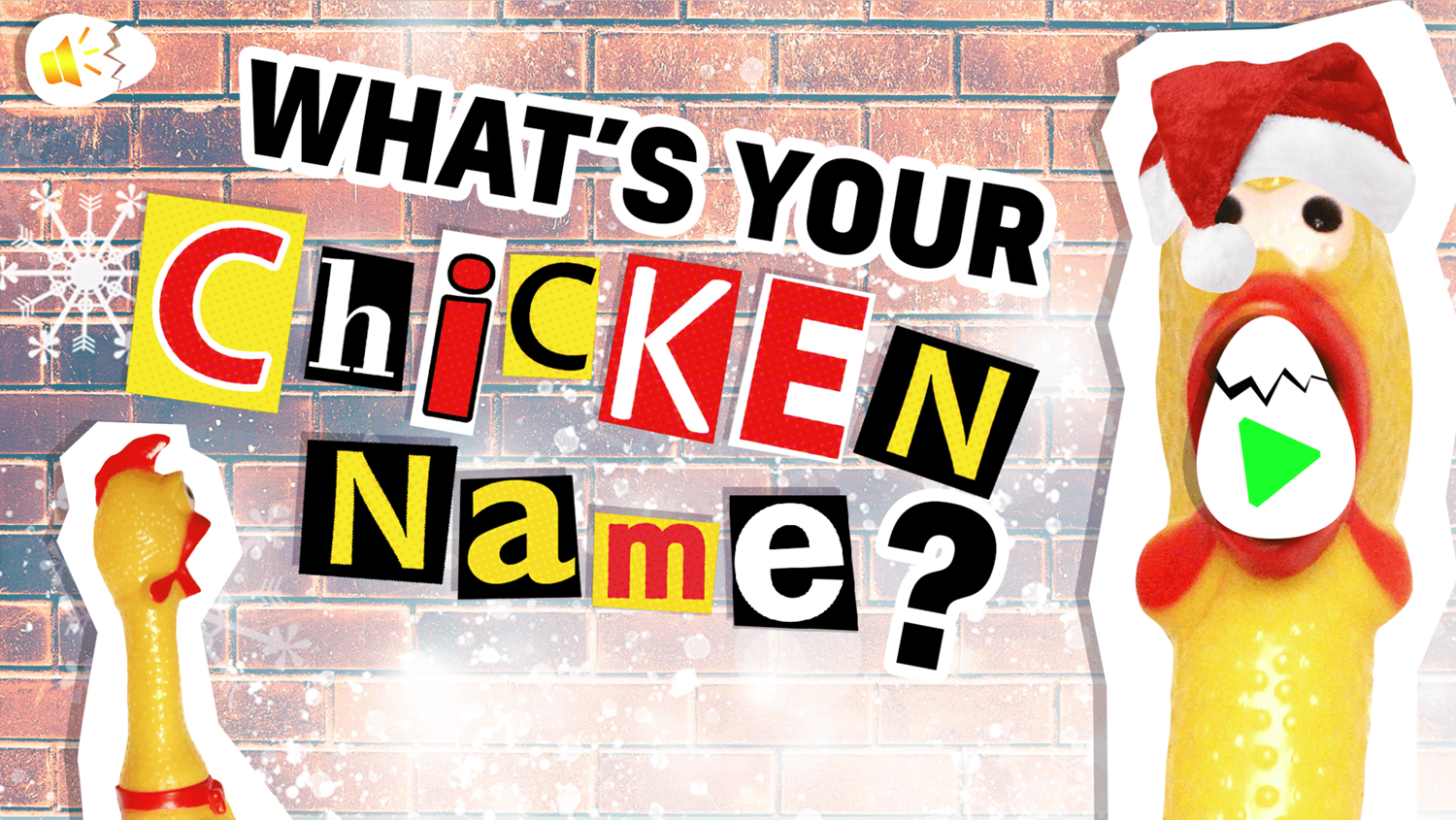 What's Your Chicken Name Game Welcome Screen Screenshot.