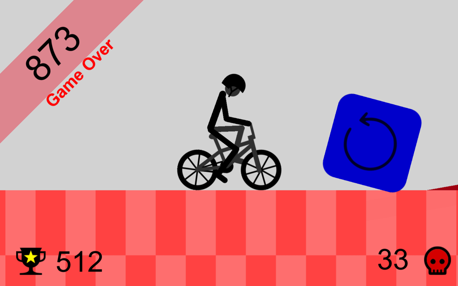 Wheelie Bike Score Screenshot.