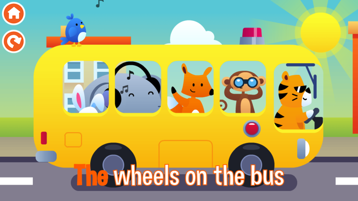 Wheels on the Bus Sing Along Game Play Screenshot.