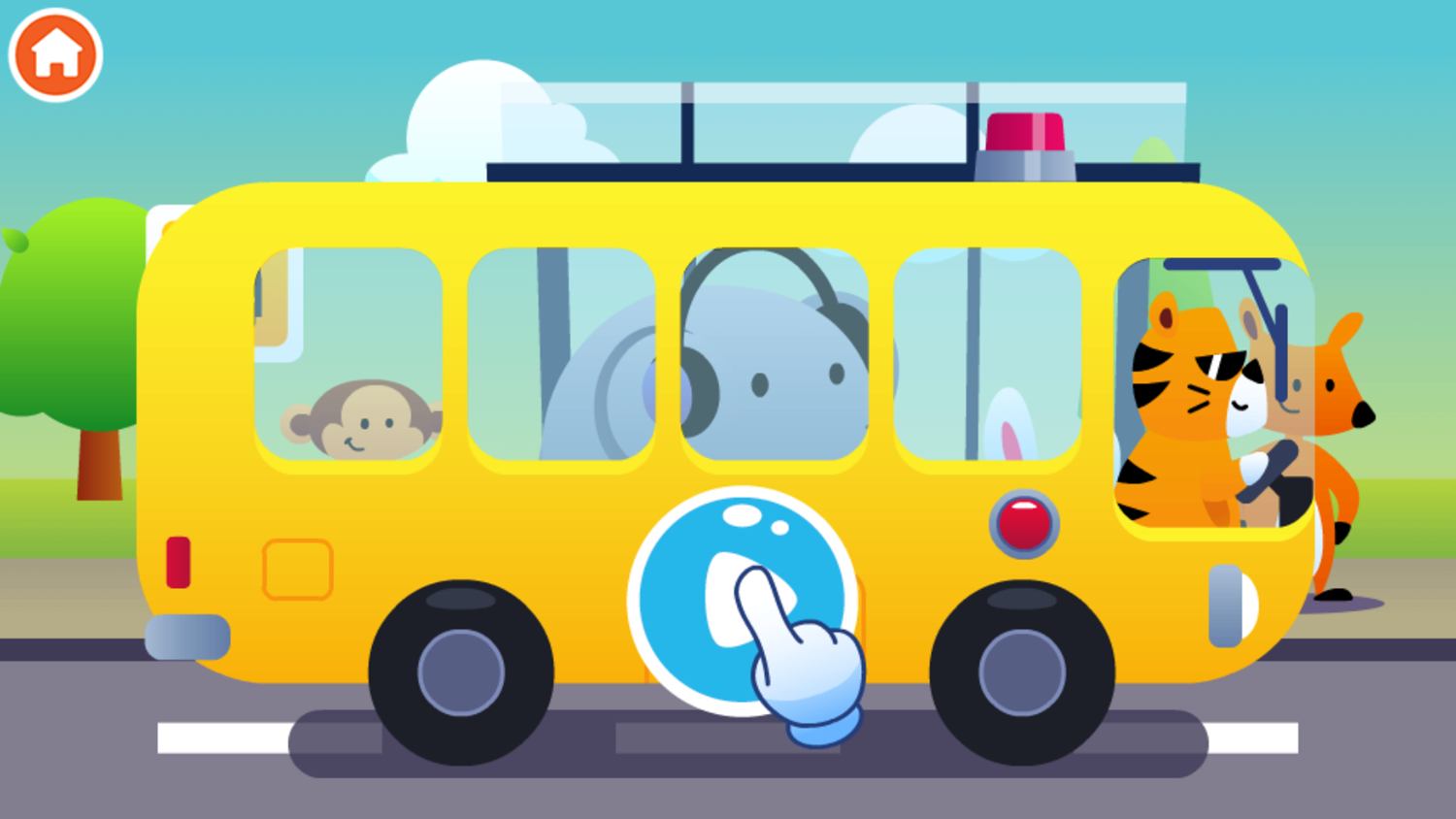 Wheels on the Bus Sing Along Game Start Screenshot.