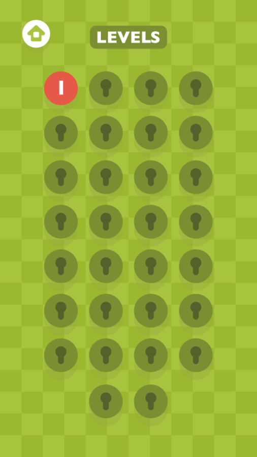 White Dot Game Level Select Screenshot.