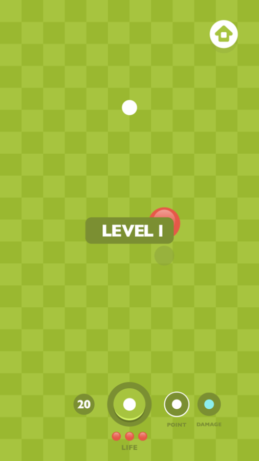 White Dot Game Level Start Screenshot.