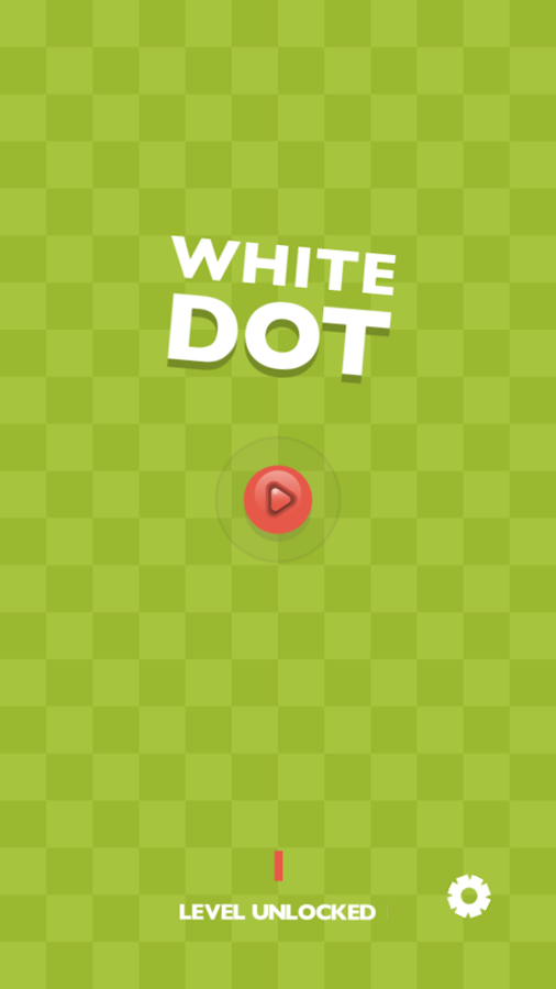 White Dot Game Welcome Screen Screenshot.