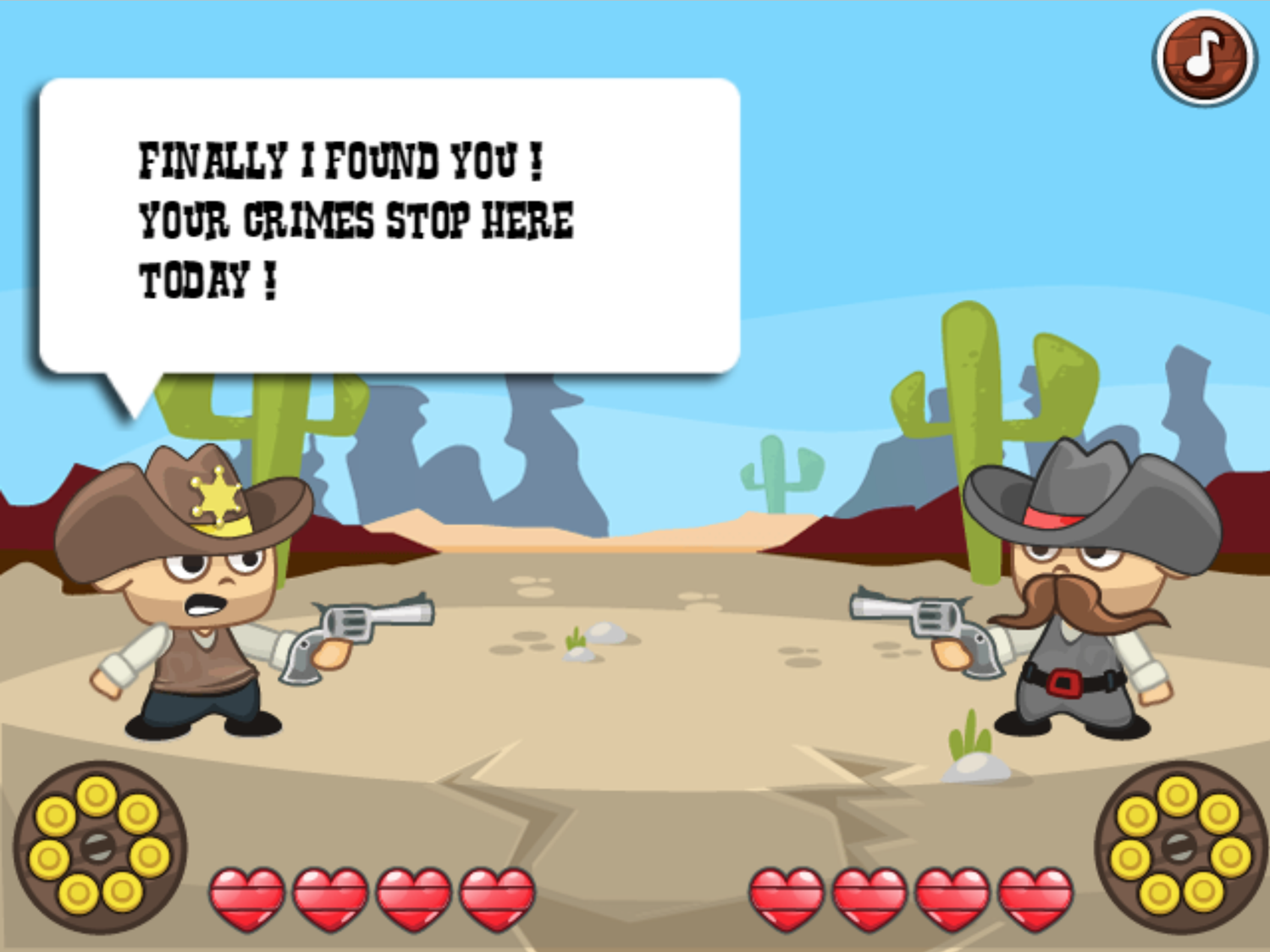 Wild West Shootout Game Final Dual Screenshot.